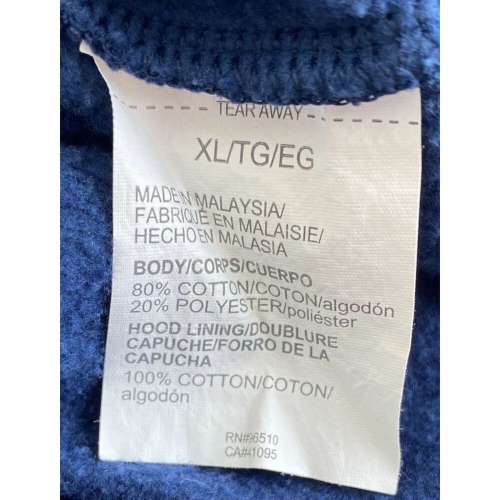 UNDER ARMOUR Men's Sweatshirt Size XL Fleece Logo Hooded Blue - Picture 8 of 9